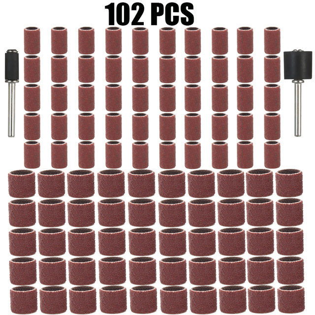 Cordless Rotary Tool Kit Accessories - 11/102pcs Sanding Drum Kit Grit #80