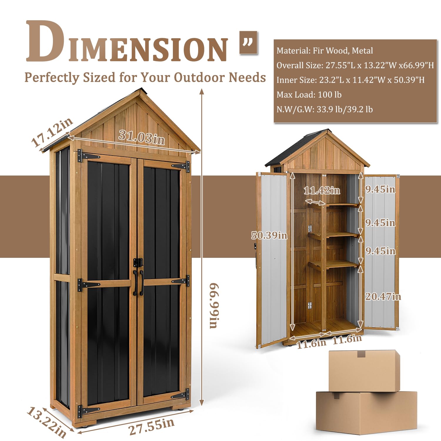 Outdoor Storage Cabinet Waterp - Garden Tools recension och pris